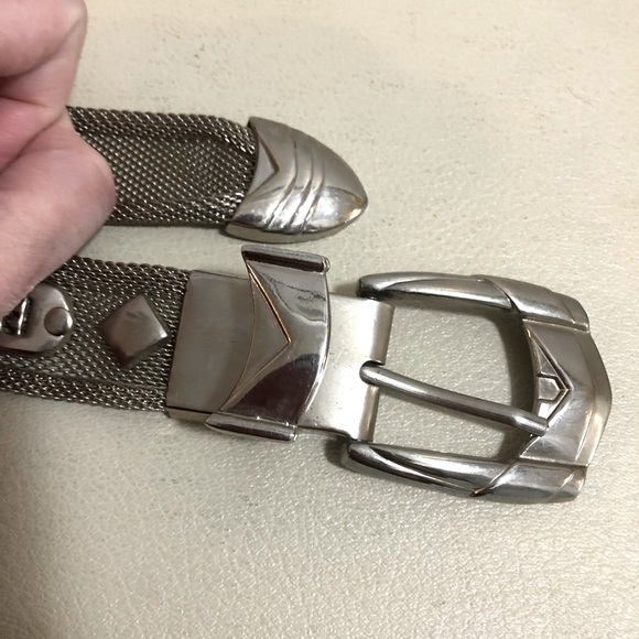 BOY LONDON Vintage Metal Belt, Silver, Size S/M - Picture 2 of 5